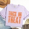Trick or Treat Block Distressed - Women's Garment Dyed Graphic T-Shirt - 2 of 4