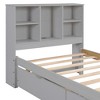 Twin Size Bed Frame, Wood Platform Bed Frame With Double Layered Storage Headboard, USB Port, 2 Sliding Drawers, Bed Frame, No Box Spring Needed - 4 of 4