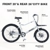 RISOKEYS 26 inch Aluminum Alloy Frame Cruiser Bike with Cargo Aluminium Alloy Frame,7 Speed Practical Commuting Bike for Women Men Senior - 2 of 4