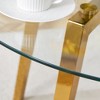 NicBex Dining Table for 4 Morden 36" Round Glass Dining Table Dining Room Table with Glass Tabletop and Metal Legs for Kitchen - 3 of 4