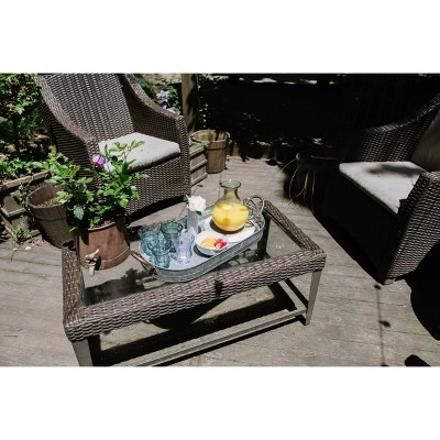 Oval Galvanized Iron Serving Tray with Handles