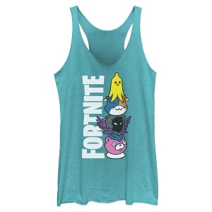 Womens Fortnite Cute Characters Logo Racerback Tank - 1 of 4
