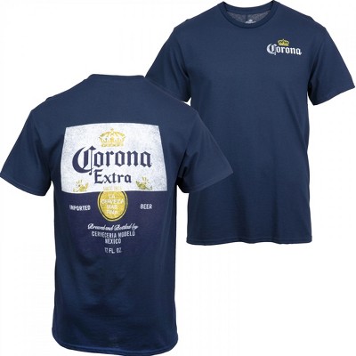 Mens Corona Extra Label Ocean Colorway Front and Back Print T-Shirt