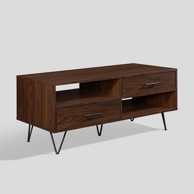 Modern Hairpin Leg Storage Coffee Table - Saracina Home