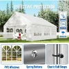 16 ft x 32 ft Party Tent, Heavy Duty Event Shelter with Removable Sidewall, Outdoor Gazebo Canopy for Birthday Party Wedding Event, Straight Edge - 4 of 4