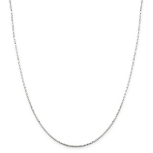Black Bow Jewelry 1mm Sterling Silver, Mirror Box Chain Necklace - 1 of 4