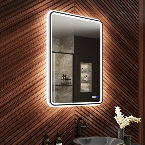 ExBriteUSA Inner & Outer Dimmable LED Light Anti-Fog Bathroom Mirror, Lumina Series, 24"W x 32"H - image 1 of 4