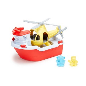 Green Toys Rescue Boat & Helicopter - 1 of 4
