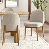 9-Piece Dining Set for 8, 79'' Oval Dining Table Set with 8 Upholstered Linen Fabric Dining Chairs with Soild Wood Legs, Dining Room - Maison Boucle - 2 of 4