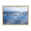 Kate and Laurel Blake Icy Veins of Winter-Madison Wisconsin Framed Printed Glass by Pete Olsen, 18x24, Natural - 2 of 4