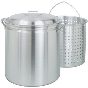 Bayou Classic 34-qt Aluminum Stockpot with Basket - 1 of 2