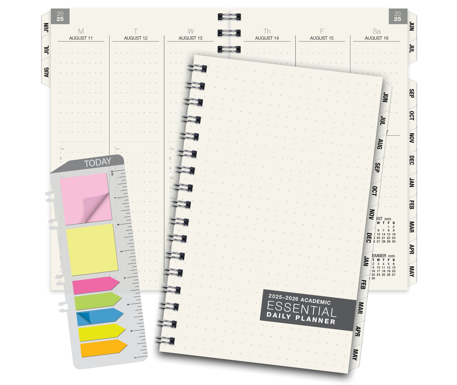 Global Printed Products Essential Monthly & Weekly Planner 5" x 8" AY 2025-2026