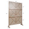 Grungis Matrix Metal Decorative Patio Screens,Freestanding Privacy Fence Panels in Triangular Stripes Pattern for Balcony Patio,76" H×48" W - 2 of 4