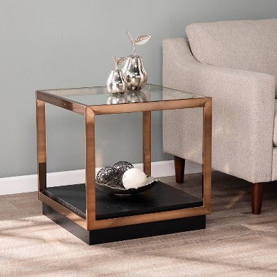 target glass end tables