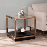 Lexing Glass Top End Table Champagne - Aiden Lane