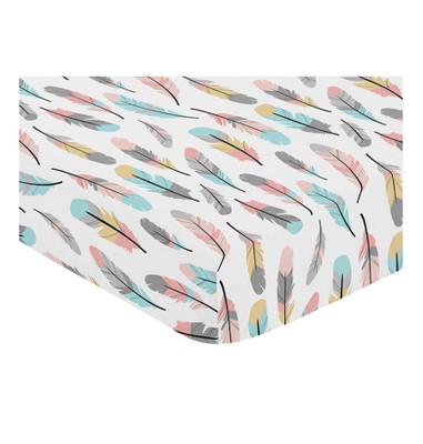 feather crib sheet