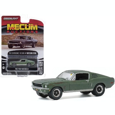 1968 Ford Mustang GT Fastback Green (Unrestored) "Bullitt" Kissimmee, Florida (2020) "Mecum Auctions Collector Cars" 1/64 Diecast Model by Greenlight