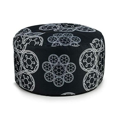 Seven20 Star Wars White Imperial Logo 10.5 x 22 Inch Black Pouf Ottoman