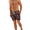 Deadpool Mask & Shapes All-Over Print Men's Black Board Swim Shorts - 2 of 4