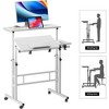 Height Adjustable Laptop Table with Casters - Mobile Standing Desk - Standing Table - Reclining Table - For Home & Office - 4 of 4