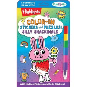 Color-In Stickers and Puzzles! Silly Snackimals - (Highlights Fun to Go) (Paperback) - 1 of 1
