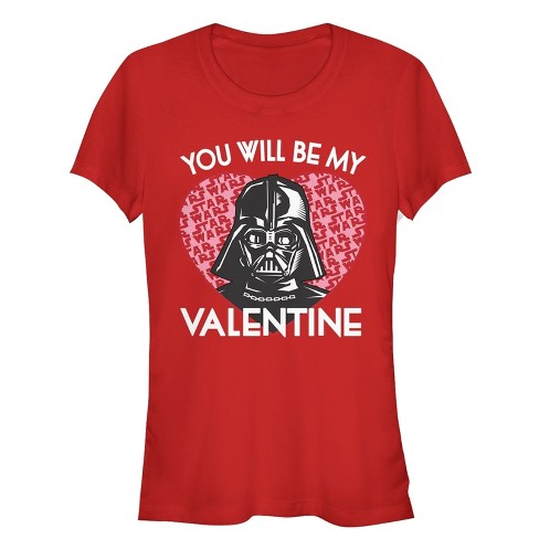Juniors T-shirt Darth Target Valentine Star Invitation Vader : Wars Womens