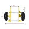NAYSAYE Dolly Steel Panel Cart with Pneumatic Wheels for Workshop and Warehouse Use, Yellow, 21.7"*15.9"*12" - 4 of 4