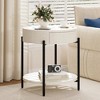 End Table Round Side Table with Drawer Circle End Tables Wooden Bedside Table - 3 of 4