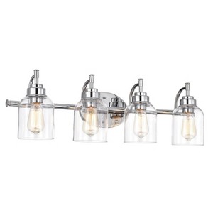 Chloe Lighting Adair Transitional 4 Light Chrome Bath Vanity Fixture 30" Wide - 1 of 4
