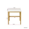 35"W Dressing Table Vanity Table Makeup Table Set with Cushioned Stool, Lighted Mirror, 2 Drawers and 3 Open Shelves, White+Glod-ModernLuxe - 4 of 4