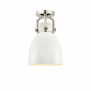 Newton Bell - 1 Light Flush Mount In Industrial Style-12.5 Inches Tall and 8 Inches Wide - 1 of 1