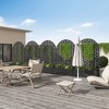 Wooakway 72"H Arch Metal Planter Box with Trellis Raised Garden Bed with Arbor Privacy Screen with Wheels - 3 of 4