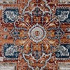 10' Gray Rust And Orange Medallion Runner Rug - 4 of 4