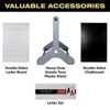 Excello Global Products Swinging Changeable Message Sign: 24" x 36" Sign , 792 Double Sided Letters/Storage Box. Black Board/Letter Board (Gray Legs) - 2 of 4