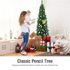 Green Slim Pencil Christmas Tree – Space-Saving Lifelike Holiday Decor - 4 of 4