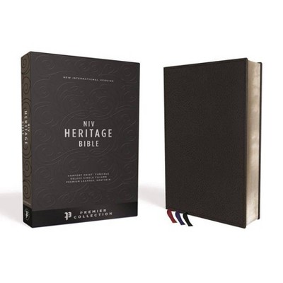 NIV, Heritage Bible, Deluxe Single-Column, Premium Leather, Black, Sterling Edition, Comfort Print - by  Zondervan (Leather Bound)