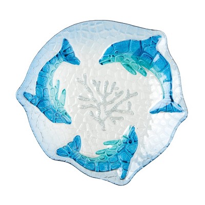 Beachcombers Dolphin Glass Plate