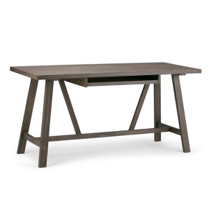 Stewart Solid Wood Desk Rustic Gray - Wyndenhall