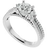 Pompeii3 1 1/3CT Diamond Engagement Ring in White, Yellow, or Rose Gold Lab Created - 4 of 4