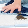 Unique Bargains Soft Non-Slip Thick Shaggy Water Absorbent Botanical Pattern Bath Floor Mat - 3 of 4