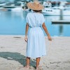Women's Striped Side Split Midi Cover-Up Dress - Cupshe - 4 of 4