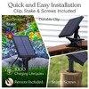 Brightech 12-Bulb LED Ambience Pro Solar Remote 1W 27ft 3000K S14 Outdoor Hanging String Lights Clear Bulb Black Wire - 4 of 4