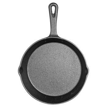 Nutrichef Ncci10 10 Inch Pre Seasoned Nonstick Cast Iron Skillet Frying Pan  Kitchen Cookware Set With Tempered Glass Lid And Silicone Handle Cover :  Target