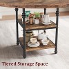 Coucheta 47" Round Dining Table - Farmhouse Style with Storage Shelves & Metal Base, Space-Saving Circle Table - 4 of 4