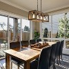 LNC Lucia Modern Farmhouse Rectangle  Kitchen Island Pendant  Lights, Matte Black and Brown Wood,3/4/5Light,24in/27.5in/32in - 2 of 4