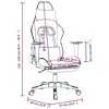 vidaXL Adjustable Gaming Chair - Black and Gray, Faux Leather, Ergonomic Design, 360-Degree Swivel, Rolling Castors, Reclining Backrest and Footrest - 4 of 4