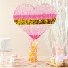 Sparkle and Bash Pink Pull String Heart Pinata for Girls Birthday Party Decorations, Pink and Gold Ombre Design, Small, 16 x 13 x 3 In - 2 of 4