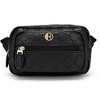 ELLE Luggage Compass 1.6L Vegan Leather Monogram Crossbody Bag - Black - 3 of 4