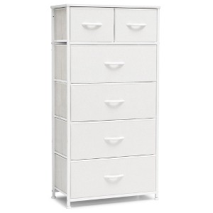 Crestlive Products 6-drawer Vertical Dresser Storage Tower with Sturdy Steel Frame, Wood Top, Easy Pull Fabric Bins - 1 of 4