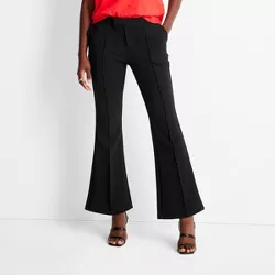 Women's Mid-Rise Flare Pants - Future Collective™ with Kahlana Barfield Brown Black 10